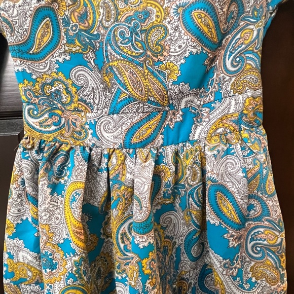 H&M PAISLEY BOHO MINI DRESS, SIZE US 4, PAISLEY PRINT - Picture 6 of 11